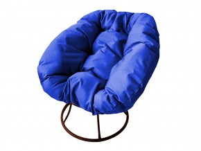 Кресло Пончик без ротанга синяя подушка в Миньяре - minyar.mebel74.com | фото