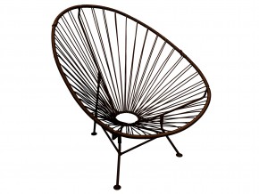 Кресло Ракушка с ротангом коричневый в Миньяре - minyar.mebel74.com | фото 1