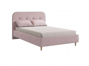 Кровать 1200 Лео велюр нежно-розовый в Миньяре - minyar.mebel74.com | фото