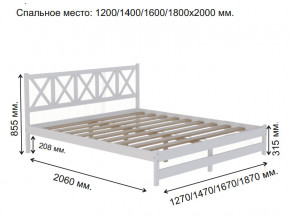 Кровать 2-х спальная Аист-8 Классика белый 1200х2000 мм в Миньяре - minyar.mebel74.com | фото 2