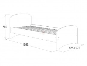 Кровать-4 одинарная 800*1900 млечный дуб в Миньяре - minyar.mebel74.com | фото 2