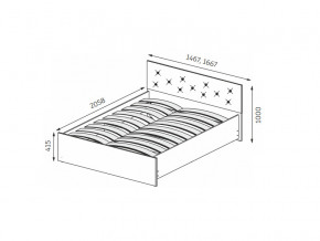 Кровать Анита 1400х2000 с ортопедическим основанием в Миньяре - minyar.mebel74.com | фото 2