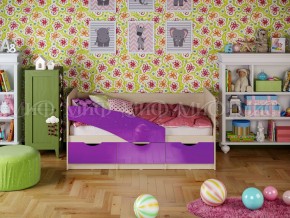 Кровать Бабочки 1600 Фиолетовый металлик в Миньяре - minyar.mebel74.com | фото