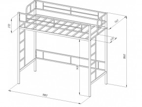 Кровать чердак Севилья 1-1 Серая в Миньяре - minyar.mebel74.com | фото 2