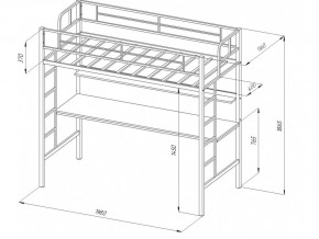 Кровать чердак Севилья 1 Коричневая в Миньяре - minyar.mebel74.com | фото 2