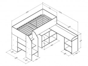 Кровать чердак Теремок 2 Салатовый в Миньяре - minyar.mebel74.com | фото 2