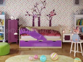 Кровать Дельфин-1 1800 Фиолетовый металлик в Миньяре - minyar.mebel74.com | фото 1