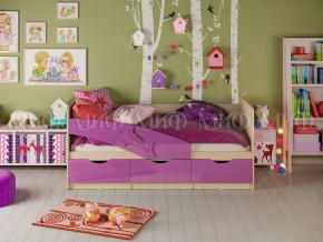 Кровать Дельфин 1600 Фиолетовый металлик в Миньяре - minyar.mebel74.com | фото