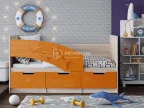 Кровать Дельфин-6 МДФ 1600 Оранжевый металлик в Миньяре - minyar.mebel74.com | фото