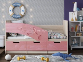 Кровать Дельфин-6 МДФ 1600 Розовый металлик в Миньяре - minyar.mebel74.com | фото