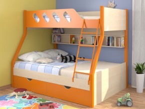 Кровать Дельта 20.02 оранжевая в Миньяре - minyar.mebel74.com | фото 1