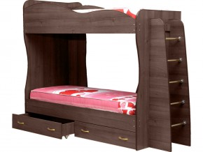 Кровать детская двухъярусная Юниор 1 шимо темный в Миньяре - minyar.mebel74.com | фото 1
