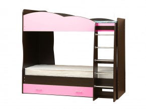 Кровать детская двухъярусная Юниор 2.1 светло-розовый в Миньяре - minyar.mebel74.com | фото