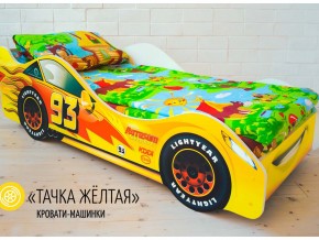 Кровать детская машина Тачка Желтая в Миньяре - minyar.mebel74.com | фото