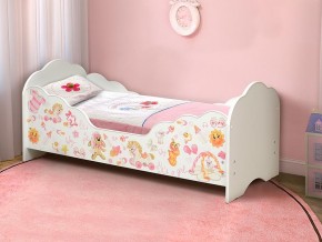 Кровать детская с бортом Малышка №4 700*1400 белая в Миньяре - minyar.mebel74.com | фото