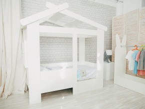 Кровать детская Теремок без ящика белая в Миньяре - minyar.mebel74.com | фото