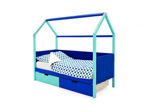 Кровать-домик мягкий Svogen с ящиками мятно-синий в Миньяре - minyar.mebel74.com | фото 1