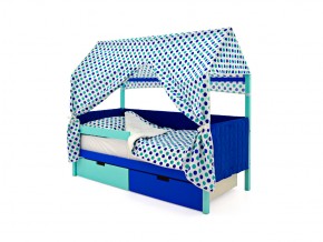 Кровать-домик мягкий Svogen с ящиками и бортиком мятно-синий в Миньяре - minyar.mebel74.com | фото 3