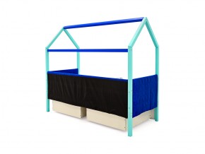 Кровать-домик мягкий Svogen с ящиками и бортиком мятно-синий в Миньяре - minyar.mebel74.com | фото 7