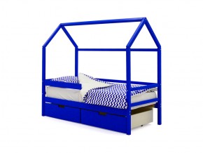 Кровать-домик Svogen с ящиками и бортиком синий в Миньяре - minyar.mebel74.com | фото