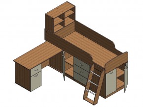 Кровать Дюймовочка 1 мультицвет в Миньяре - minyar.mebel74.com | фото 3