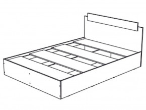 Кровать Эко 1200 вотан/белый в Миньяре - minyar.mebel74.com | фото 2