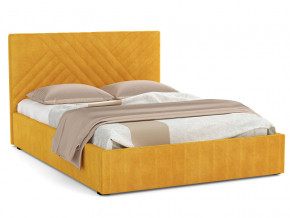 Кровать Гамма 1400 с основанием велюр тенерифе куркума в Миньяре - minyar.mebel74.com | фото