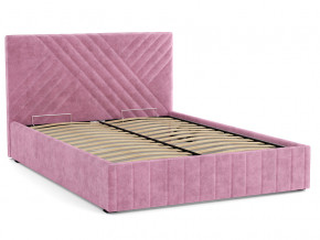 Кровать Гамма 1600 с основанием велюр тенерифе розовый в Миньяре - minyar.mebel74.com | фото 2