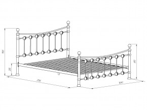 Кровать металлическая Эльда Белый в Миньяре - minyar.mebel74.com | фото 2