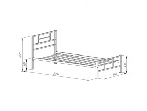 Кровать металлическая Кадис Слоновая кость в Миньяре - minyar.mebel74.com | фото 2