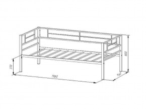 Кровать металлическая Лорка Черный в Миньяре - minyar.mebel74.com | фото 2