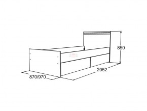 Кровать односпальная Ольга 13 800 в Миньяре - minyar.mebel74.com | фото 3