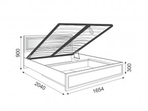 Кровать подъемная со спинкой Беатрис 11 Орех в Миньяре - minyar.mebel74.com | фото 2