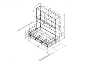 Кровать с антресолью Дельта Нэкст 21.04 белый в Миньяре - minyar.mebel74.com | фото 3