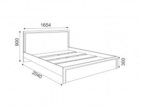 Кровать с настилом Беатрис модуль 6 Орех гепланкт в Миньяре - minyar.mebel74.com | фото 2