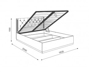 Кровать с подъемным механизмом М25 Тиффани в Миньяре - minyar.mebel74.com | фото 3