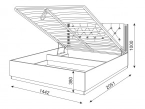 Кровать с подъемным механизмом М26 Тиффани в Миньяре - minyar.mebel74.com | фото 3