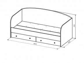 Кровать с ящиками Сканди ДКД2000.1 в Миньяре - minyar.mebel74.com | фото 2