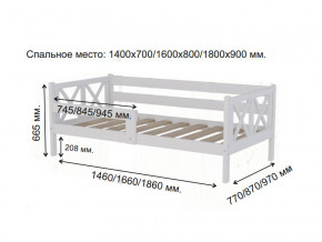 Кровать софа Аист-3 Классика белый 1400х700 мм в Миньяре - minyar.mebel74.com | фото 2