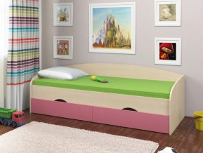 Кровать Соня 2 дуб молочный-розовый в Миньяре - minyar.mebel74.com | фото 1