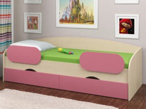 Кровать Соня 2 дуб молочный-розовый в Миньяре - minyar.mebel74.com | фото 2