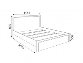 Кровать стандарт с настилом 1400 Беатрис модуль 16 Дуб млечный в Миньяре - minyar.mebel74.com | фото 2