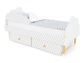 Кровать Stumpa Облако бортик и ящики рисунок Геометрия Зигзаги в Миньяре - minyar.mebel74.com | фото