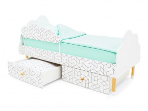 Кровать Stumpa Облако бортик и ящики рисунок Кубики в Миньяре - minyar.mebel74.com | фото 5