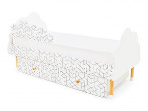 Кровать Stumpa Облако бортик и ящики рисунок Кубики в Миньяре - minyar.mebel74.com | фото 7