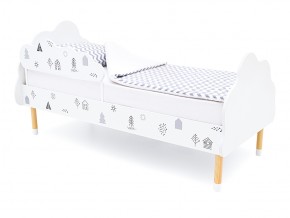 Кровать Stumpa Облако с бортиком рисунок Домики в Миньяре - minyar.mebel74.com | фото