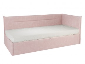 Кровать тахта Альба 900 велюр нежно-розовый в Миньяре - minyar.mebel74.com | фото