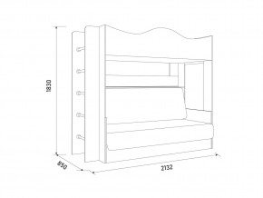 Кровать-трансформер Сити сонома/белый в Миньяре - minyar.mebel74.com | фото 2