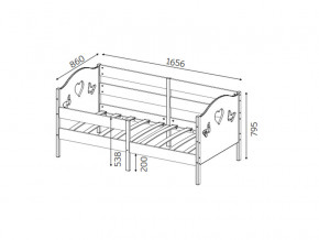 Кроватка-софа Звездочки 800х1600 мм в Миньяре - minyar.mebel74.com | фото 2