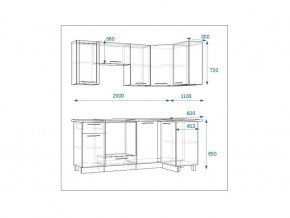 Кухонный гарнитур 12а Грецкий орех 2000*1100 правый в Миньяре - minyar.mebel74.com | фото 2